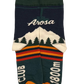 A pair of Arosa Knit Socks with classic alpine pattern designed in Arosa, Switzerland.